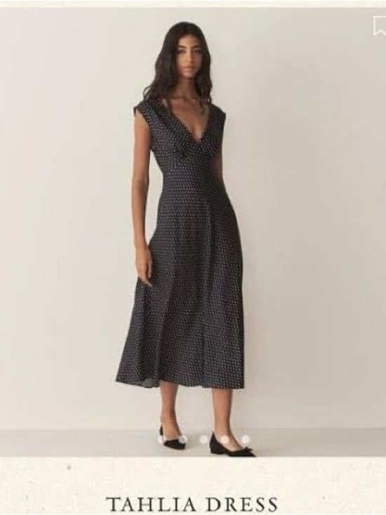 Doen Dresses & Skirts - NWT Doen Tahlia belted polka-dot silk-blend twill midi dress